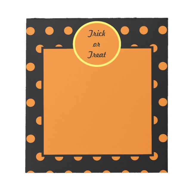 Bloc de notas de trucos o tratados (negro y Naranj (Frente)