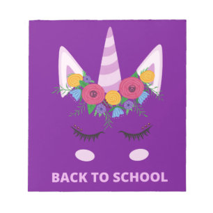 Bloc De Notas De vuelta a la escuela Unicorn
