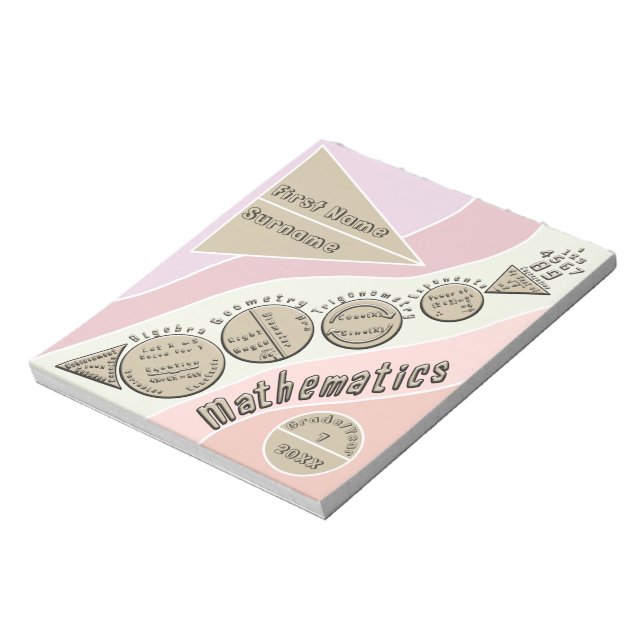 Bloc De Notas De Vuelta A Las Matemáticas (Lado Izquierdo)