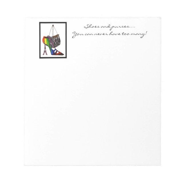 Bloc de notas de zapatos y bolsos (Frente)