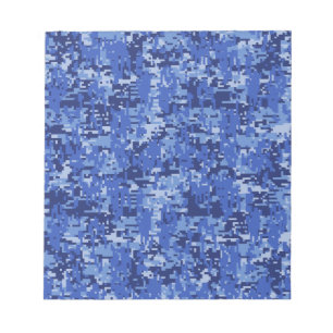 Bloc De Notas Decoración de textura de camuflaje azul de la mar