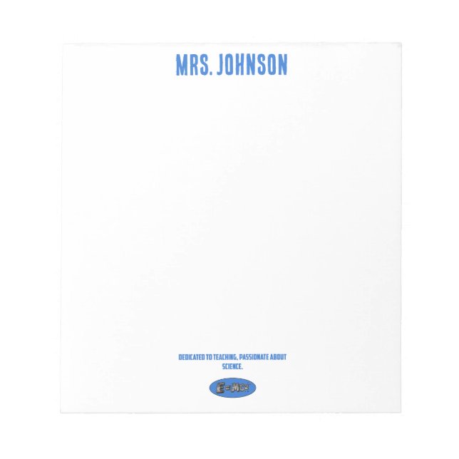 Bloc De Notas Dedicated To Teaching | Passionate About Science (Frente)