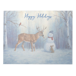 Bloc De Notas Deer y los divertidos Navidades Snowman