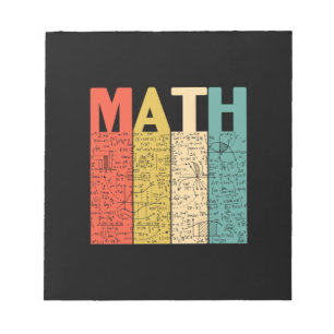 Bloc De Notas Definición matemática vintage del profesor de mate