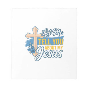 Bloc De Notas Déjame contarte sobre mi camiseta cristiana de Jes