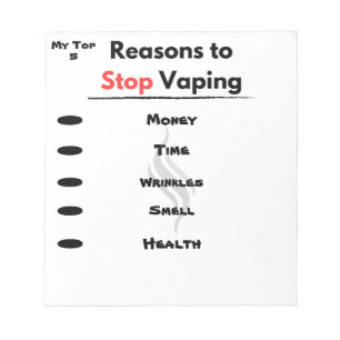 Bloc De Notas Dejar de Vaping Motivation Personalizados Razones