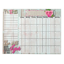 Bloc de notas del calendario de Be Still Desk
