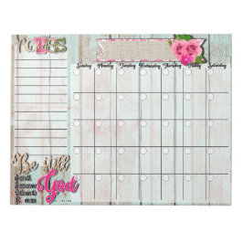 Bloc de notas del calendario de Be Still Desk