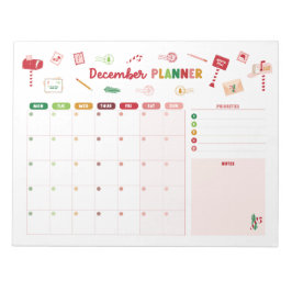 Bloc de notas del calendario de Navidades del plan