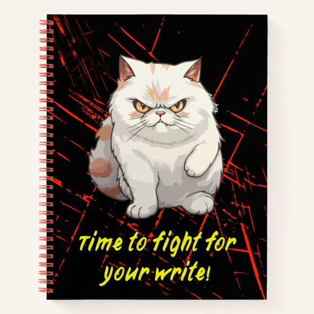 bloc de notas del diario de diversiones Cat with A (Anverso)