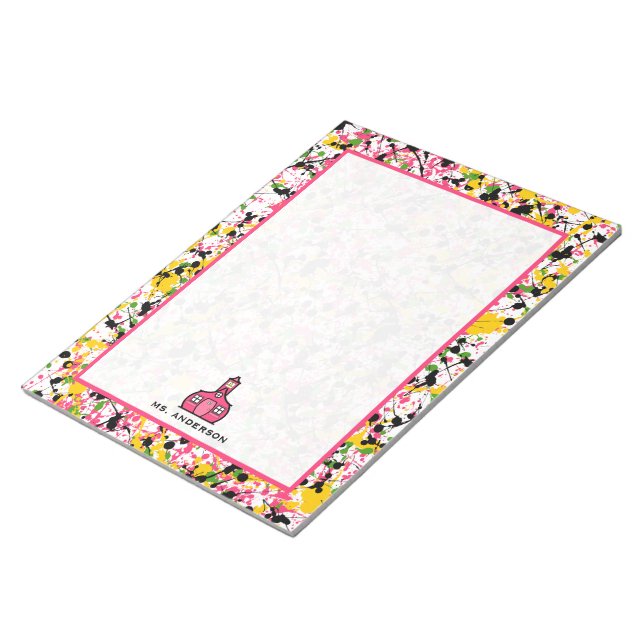 Bloc de notas del docente con bandeja de pintura m (Lado Derecho)