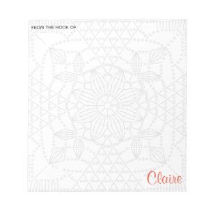 Bloc De Notas Del gancho del color Personalizado, tema crochet