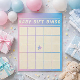 Bloc de notas del juego de bingo de regalos para b