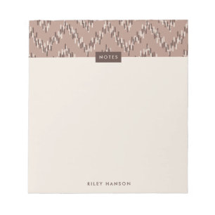 Bloc de notas del patrón del Boho Ikat Zig Zag - M