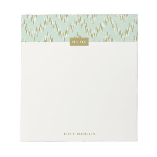 Bloc de notas del patrón del Boho Ikat Zig Zag - V
