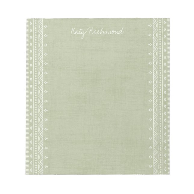 Bloc de notas del patrón tribal del Boho Embroider (Frente)