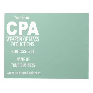 bloc de notas del personalizado de CPA