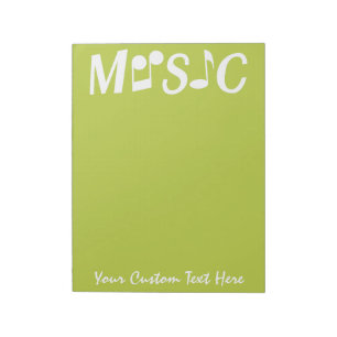 bloc de notas del personalizado MUSIC