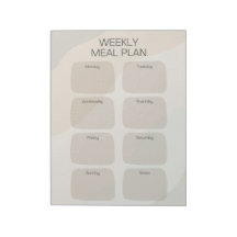 Bloc de notas del Plan de Comida Semanal Boho
