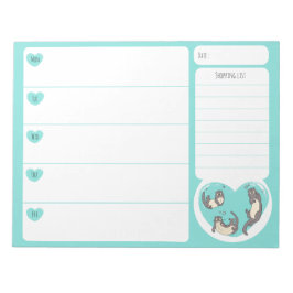 Bloc de notas del planificador de almuerzos de la 