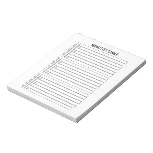 Bloc de notas del planificador de boletines para p