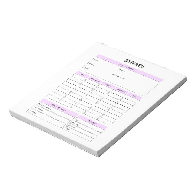 Bloc de notas del planificador de formularios para (Lado Izquierdo)
