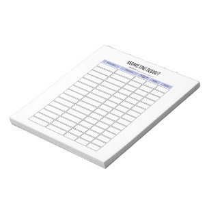 Bloc de notas del planificador de presupuestos par