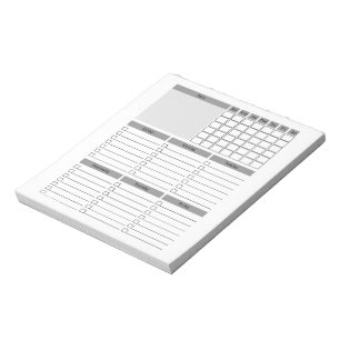 Bloc de notas del planificador de programación dia