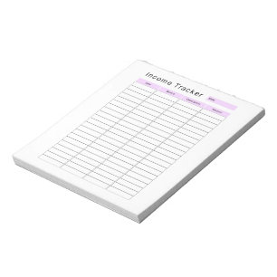 Bloc de notas del planificador de seguimiento de i