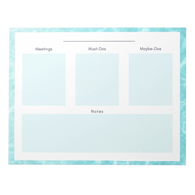 Bloc de notas del planificador diario - Tema de ve (Frente)