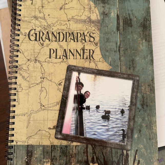 Bloc de notas del planificador Rugged Blue Planks (Subido por el creador)