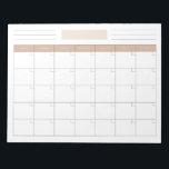 Bloc de notas del programador del calendario mensu<br><div class="desc">Un planificador de calendario en blanco y sin fecha para que escriba su calendario de fitness,  eventos,  tareas,  comidas y más!</div>