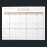 Bloc de notas del programador del calendario mensu<br><div class="desc">Un planificador de calendario en blanco y sin fecha para que escriba su calendario de fitness,  eventos,  tareas,  comidas y más!</div>