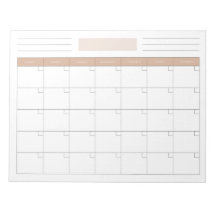 Bloc de notas del programador del calendario mensu