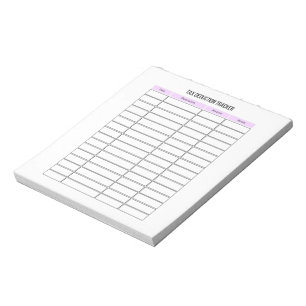 Bloc de notas del Rastreador de Deducción de Impue