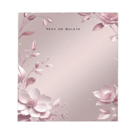 Bloc De Notas Delicate Pink Floral Notepad