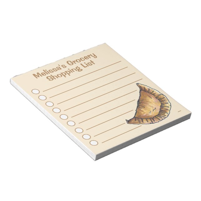 Bloc De Notas Delicious Empanada Personalized Grocery List (Lado Derecho)
