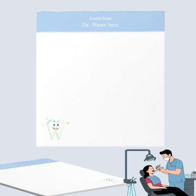 Bloc De Notas Dentista Simple Diente Feliz Moderno (Subido por el creador)
