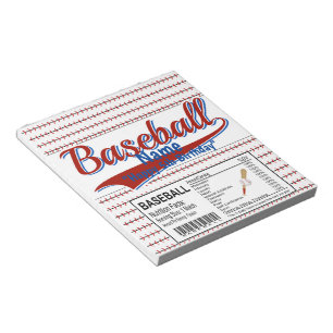 Bloc De Notas Deportes Béisbol Cumpleaños Candy Bar Wrapper Favo