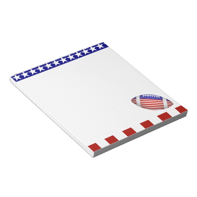 Bloc De Notas Deportes patrióticos de fútbol de Estados Unidos (Lado Derecho)