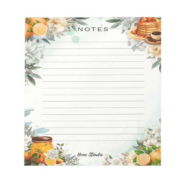 Bloc De Notas Desayuno en Bed Notepad (Frente)