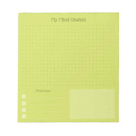 Bloc De Notas Descarga Cerebral Alegre Moderna (Texto Editable)