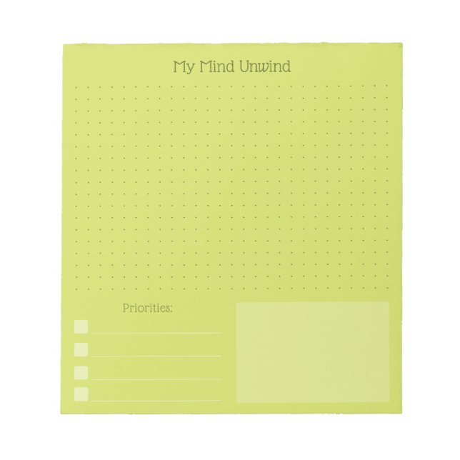 Bloc De Notas Descarga Cerebral Alegre Moderna (Texto Editable) (Frente)