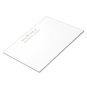 Bloc De Notas Desde El Escritorio De Sage Verde Personalizado De