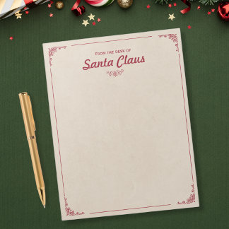 Bloc De Notas Desde el escritorio de Santa - Navidad vintage