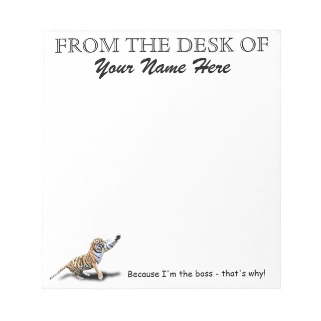 BLOC DE NOTAS DESDE EL ESCRITORIO DEL JEFE (Frente)