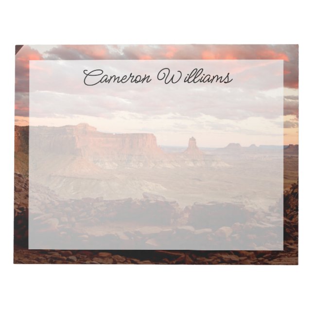 Bloc De Notas Desiertos | Parque nacional de los Cañonlands Utah (Frente)