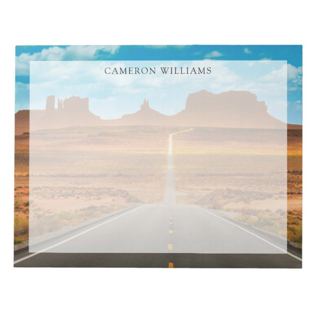 Bloc De Notas Desiertos | Valle del Monumento, Utah (Frente)