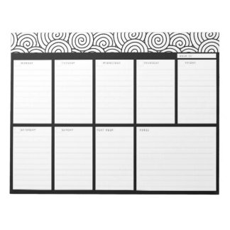 Bloc De Notas Deskpad de Swirls Organizer