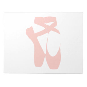 Bloc De Notas Deslizadores rosados del ballet